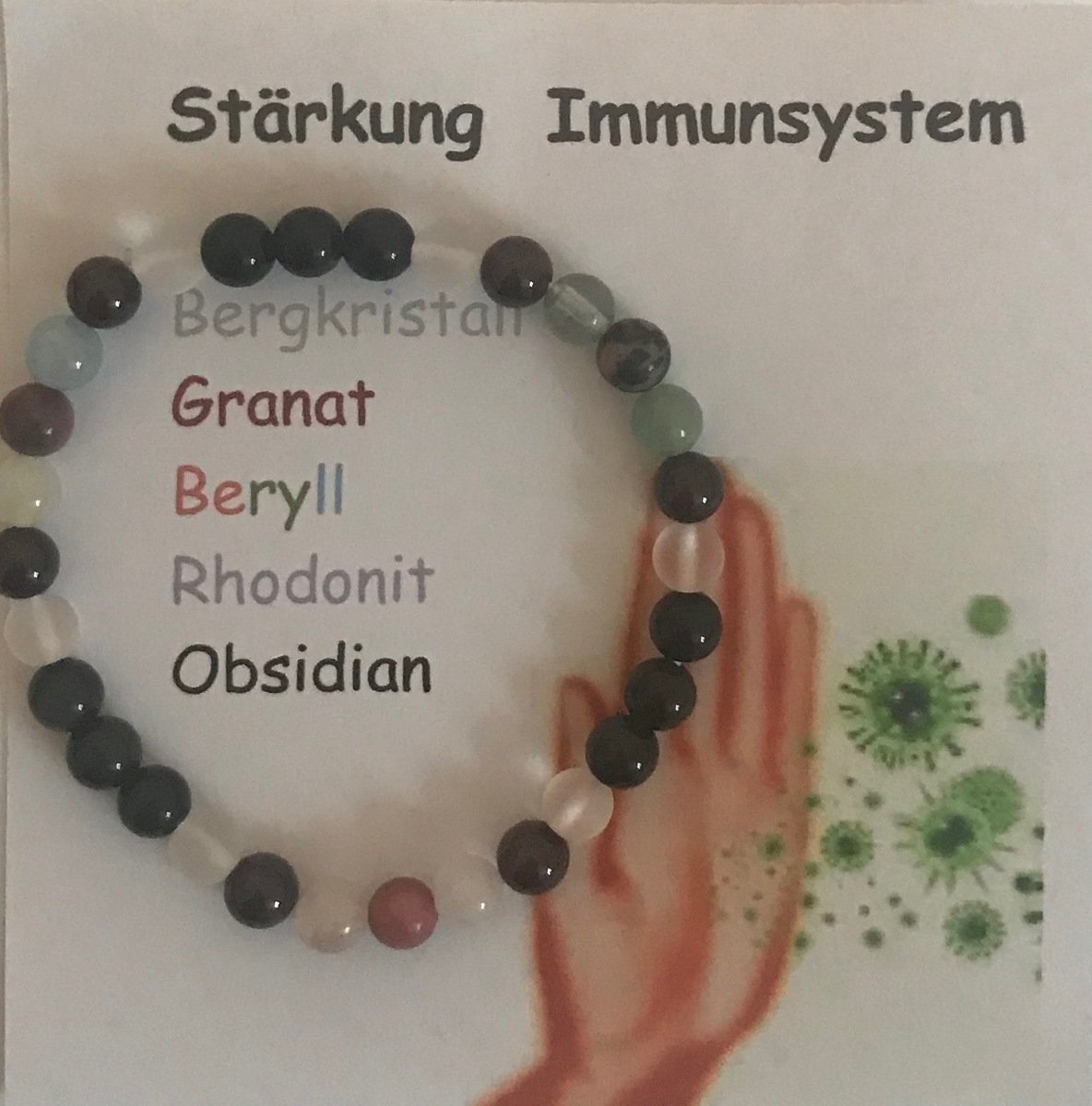 Edelstein Themenarmband Immunsystem