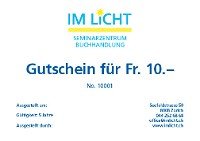 Gutschein Fr. 10.