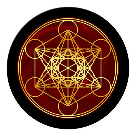 Metatrons Würfel - Tesla Crystalium Disk für Tablets - Metatrons Würfel