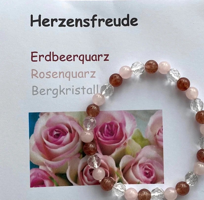 Edelstein Themenarmband Herzensfreude