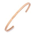 Armreif 'Believe' - 3 mm roségold