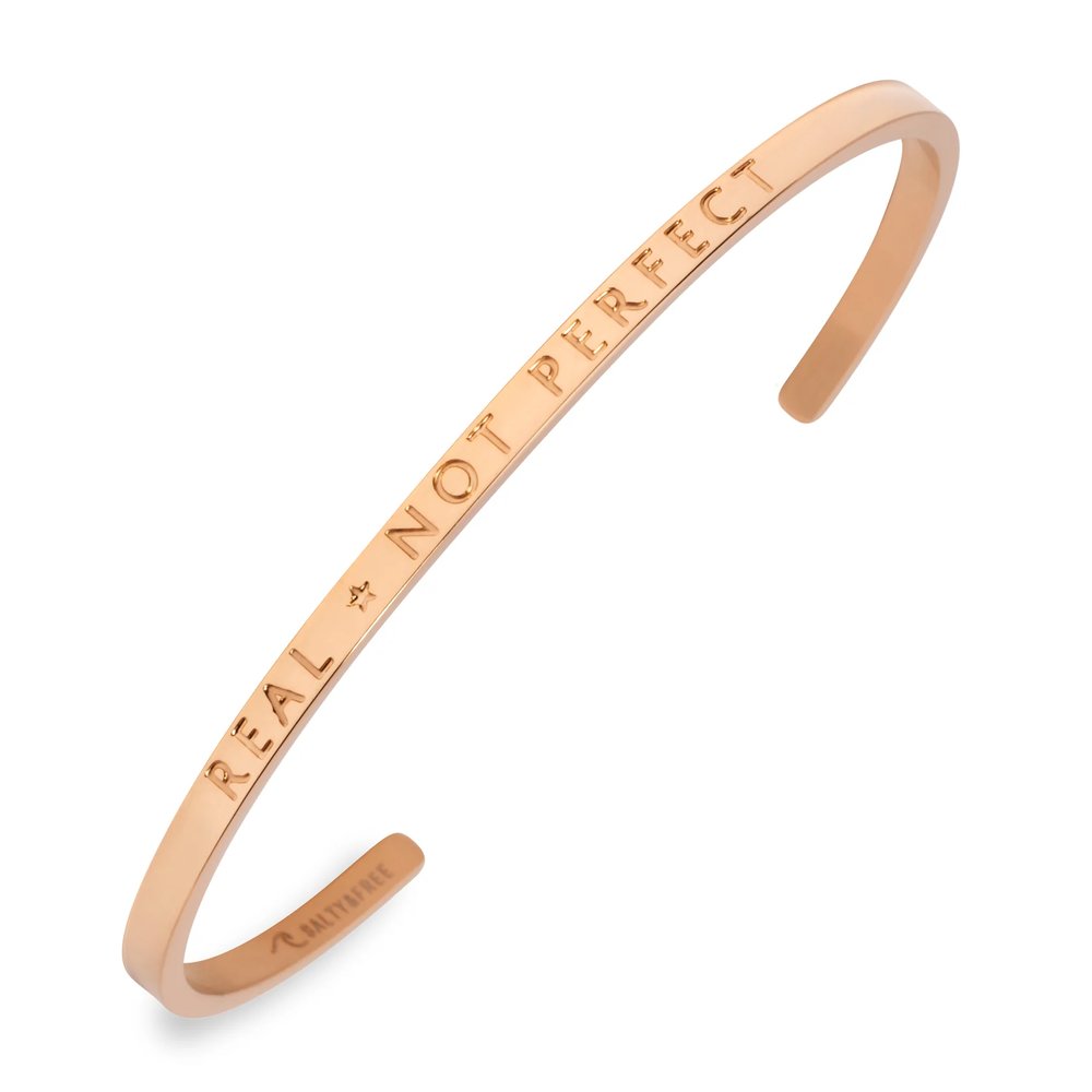 Armreif 'Real not perfect' - 3 mm roségold