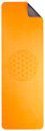 Yogamatte TPE Blume des Lebens orange/grau