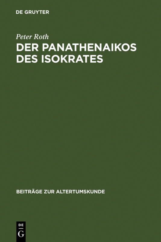 Der Panathenaikos des Isokrates